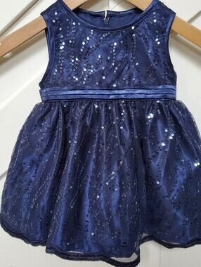Navy Sequin Party Dress for 12M Baby